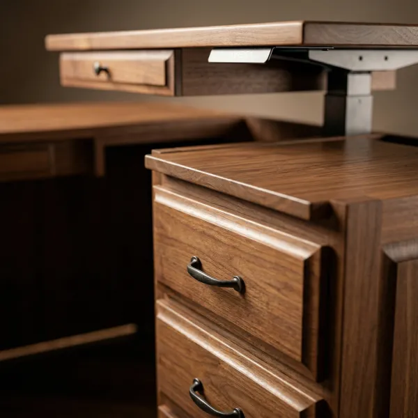 Amish Kingston L Corner Desk with Lift Amish Kingston L Corner Desk with Lift