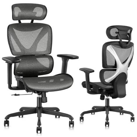Mesh Desk Chair with Lumbar Support and Adjustable 3D Arms Mesh Desk Chair with Lumbar Support and Adjustable 3D Arms