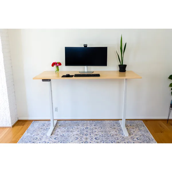 Lofty Height Adjustable Desk with Amish Made Wood Top