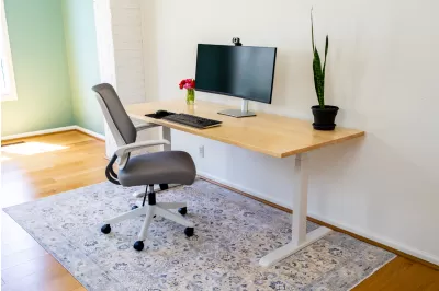 Lofty Height Adjustable Desk with Amish Made Wood Top