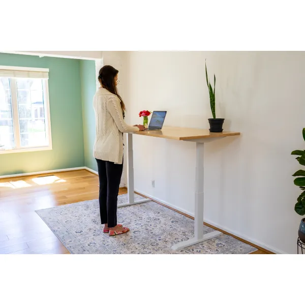 Lofty Height Adjustable Desk with Amish Made Wood Top