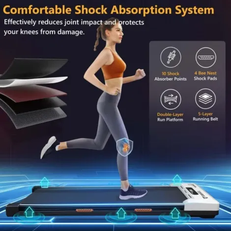 2 in 1 Portable Walking Treadmill with Remote Control Lanyard for Home/Office 2 in 1 Portable Walking Treadmill with Remote Control Lanyard for Home/Office