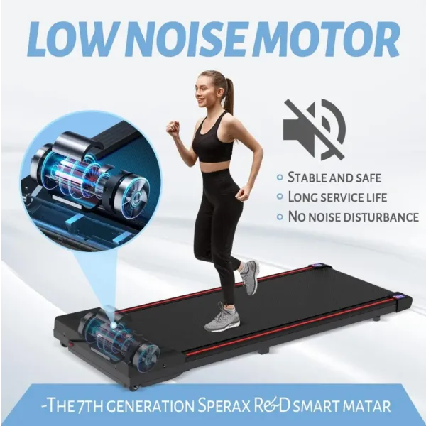 320 Lbs Capacity Walking Pad Treadmill Fitness Equipment Body Building Sports