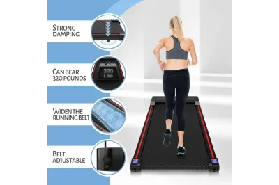 320 Lbs Capacity Walking Pad Treadmill Fitness Equipment Body Building Sports