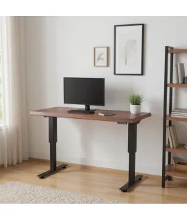 Amish Adona Adjustable Height Desk with Live Edge Amish Adona Adjustable Height Desk with Live Edge