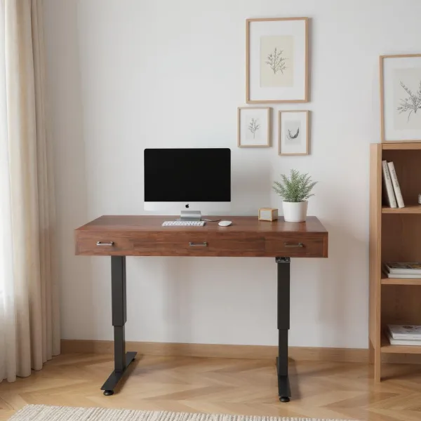 Amish Bordeaux Solid Wood Adjustable Lift Desk