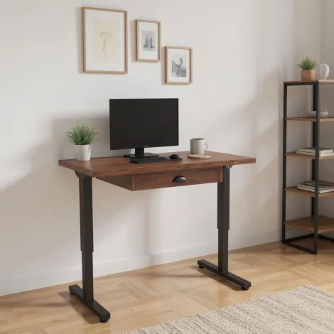 Amish Handmade Alexis Sit Stand Lift Desk  Amish Handmade Alexis Sit Stand Lift Desk