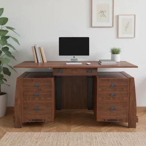 Colebrook Amish Built Executive Sit stand Adjustable Height Desk