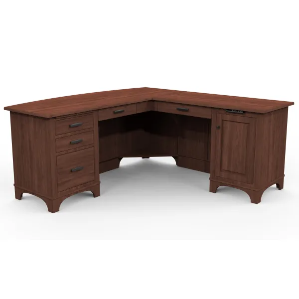 Amish Finley L Corner Desk with Lift