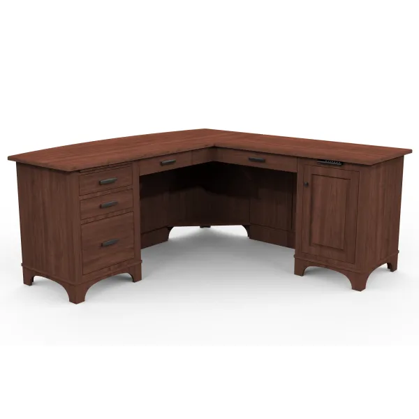 Amish Finley L Corner Desk with Lift