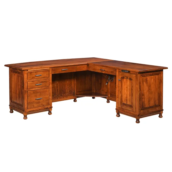 Amish Henry Stephens L Corner Desk with Lift