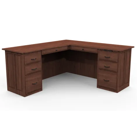 Amish Kingston L Corner Desk with Lift