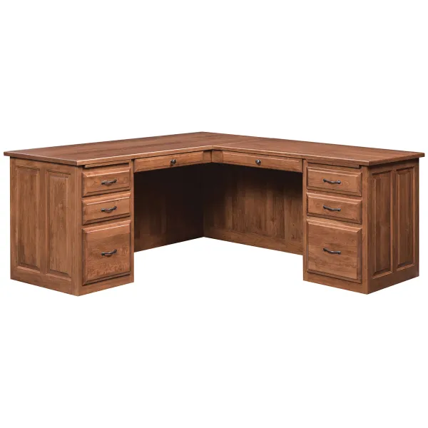 Amish Kingston L Corner Desk with Lift