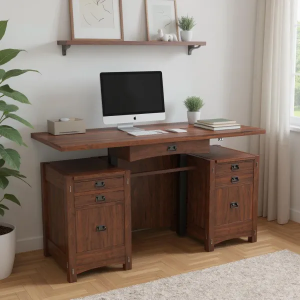 Signature Mission Amish Adjustable Height Secretary Desk