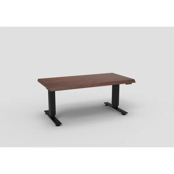 Amish Adona Adjustable Height Desk with Live Edge