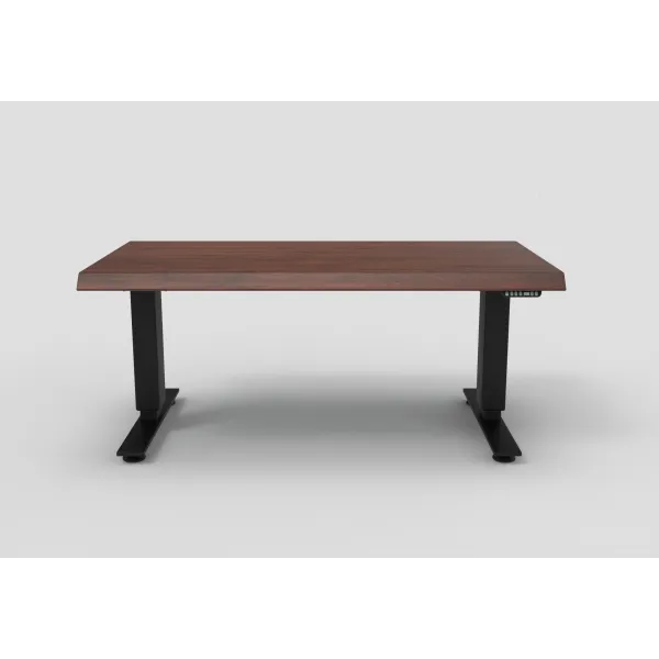 Amish Adona Adjustable Height Desk with Live Edge