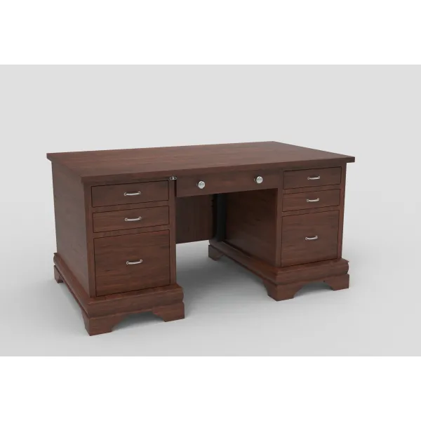 Amish Fairfield Lift Top Sit-to-stand Hardwood Executive Desk
