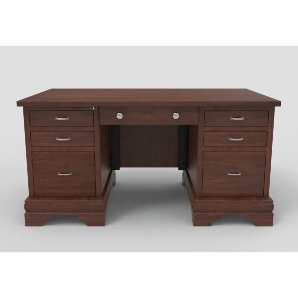 Amish Fairfield Lift Top Sit-to-stand Hardwood Executive Desk