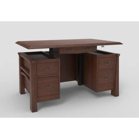 Artesa Sit-To-Stand Double Pedestal Desk