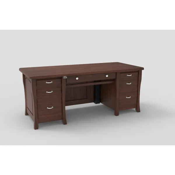 Amish Berkely Lift Hardwood Executive Sit Stand Desk