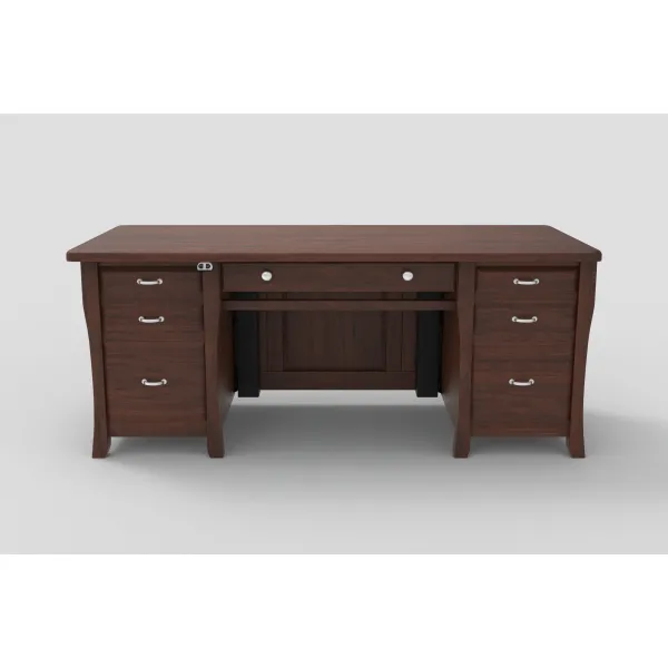 Amish Berkely Lift Hardwood Executive Sit Stand Desk