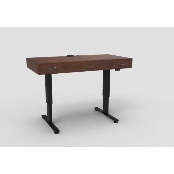 Amish Bordeaux Solid Wood Adjustable Lift Desk