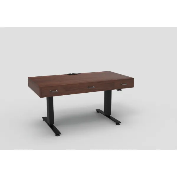 Amish Bordeaux Solid Wood Adjustable Lift Desk