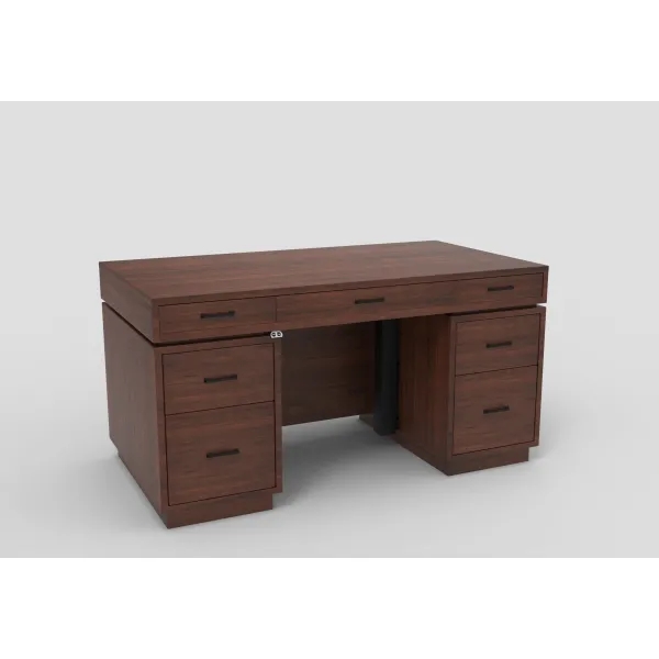 Bordeaux Amish Made Double Pedestal Adjustable Height Desk