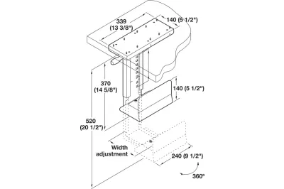 Swivel CPU Holder with Extension