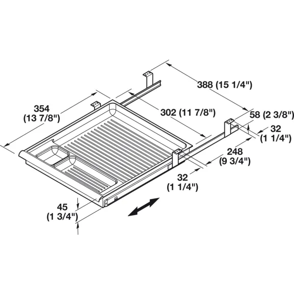 3 Compartments Pencil Drawer