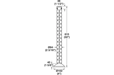 Vertebra Round Cable Manager, Vertical System