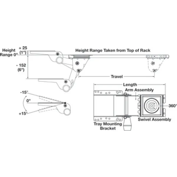 Keyboard Tray Combo Pack with Touch Knob Adjustment