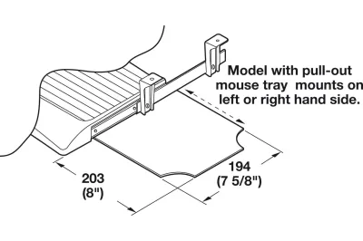 Keyboard Tray with Sloped Edge