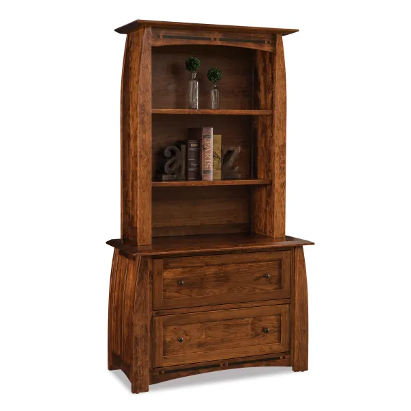 Boulder Creek 2 Drawer Lateral File Cabinet with Bookcase