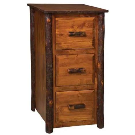 Hickory 3 Drawer File Cabinet