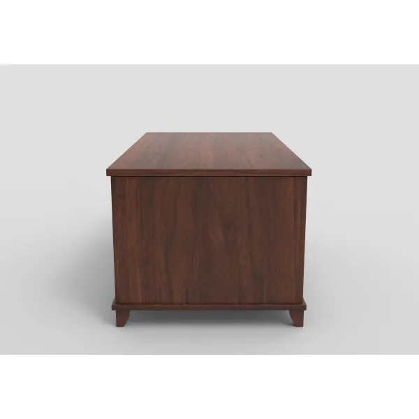Integra Executive Amish Desk with Adjustable Height Top and Full Drawer Pedestal