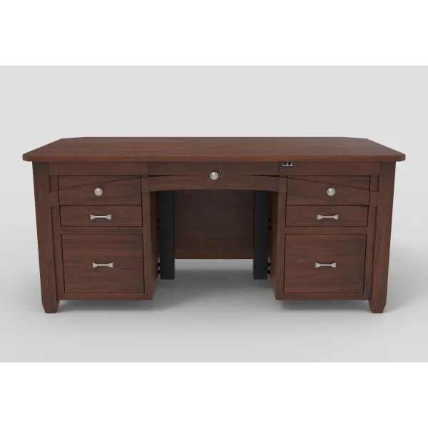 Kensing Amish Solid Wood, Hand Crafted Executive Sit-Stand Desk