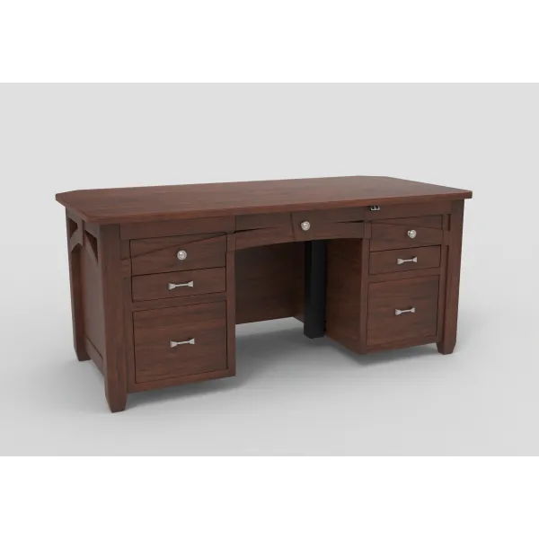 Kensing Amish Solid Wood, Hand Crafted Executive Sit-Stand Desk