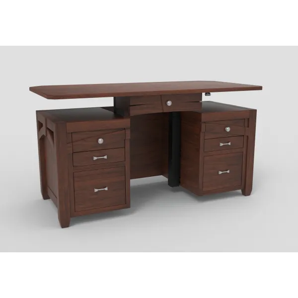 Kensing Amish Solid Wood, Hand Crafted Executive Sit-Stand Desk