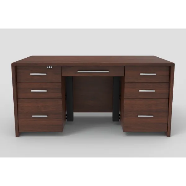 Amish Nova Adjustable Sit-to-Stand Solid Wood Executive Desk
