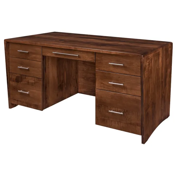 Amish Nova Adjustable Sit-to-Stand Solid Wood Executive Desk