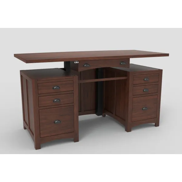 Amish Built Oakwood Adjustable Lift-top Executive Desk