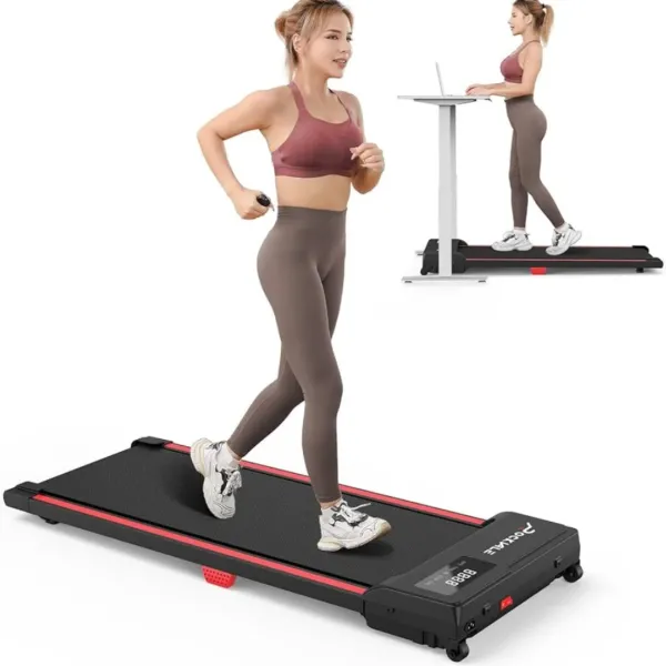 Portable Mini Treadmill with Remote Control, 2.5 HP Walking Jogging Machine in LED Display 