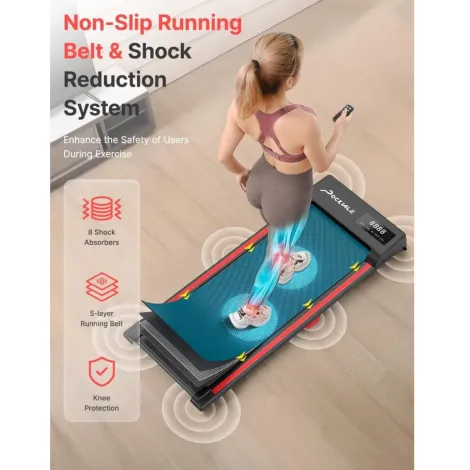 Portable Mini Treadmill with Remote Control, 2.5 HP Walking Jogging Machine in LED Display  Portable Mini Treadmill with Remote Control, 2.5 HP Walking Jogging Machine in LED Display
