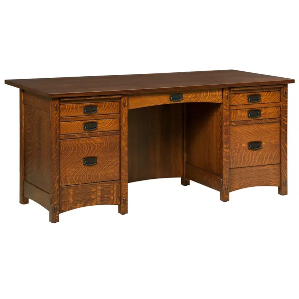 Signature Mission Amish Adjustable Height Secretary Desk