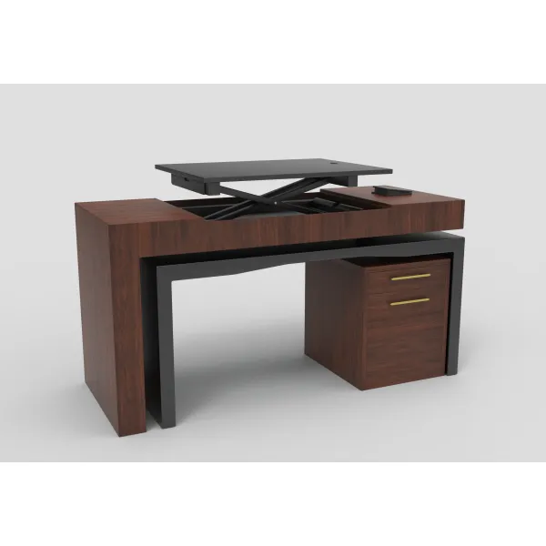 Amish Smart Desk with Adjustable Height Lift Top 