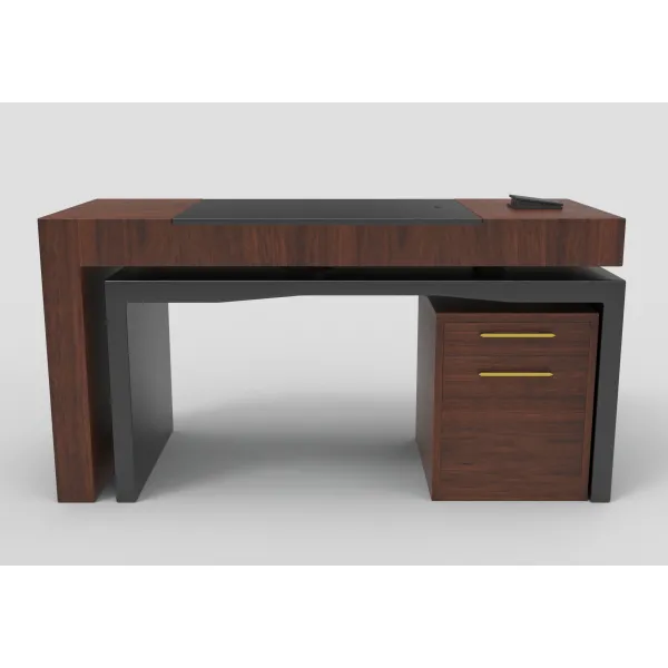 Amish Smart Desk with Adjustable Height Lift Top 