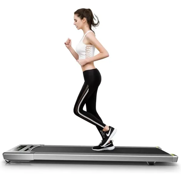 Tread Belt Super Slim Mini Slow Running Treadmill with Smart Remote and Workout App