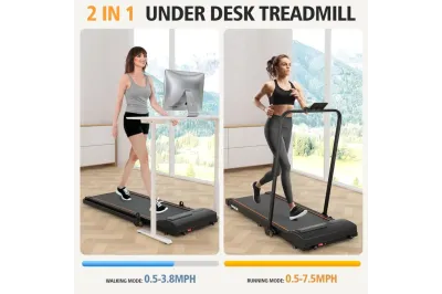 Treadmill-Walking Pad-Under Desk Treadmill, 2 in 1 Folding Treadmill 265 lbs Capacity 