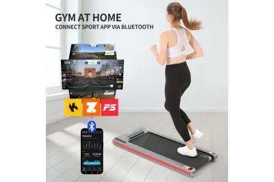 Under Desk Treadmill with Bluetooth APP and Music for iPad and Phone - 300 lbs Weight Capacity